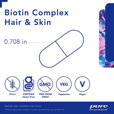 Pure Encapsulations - Biotin Complex Hair & Skin - OurKidsASD.com - #Free Shipping!#