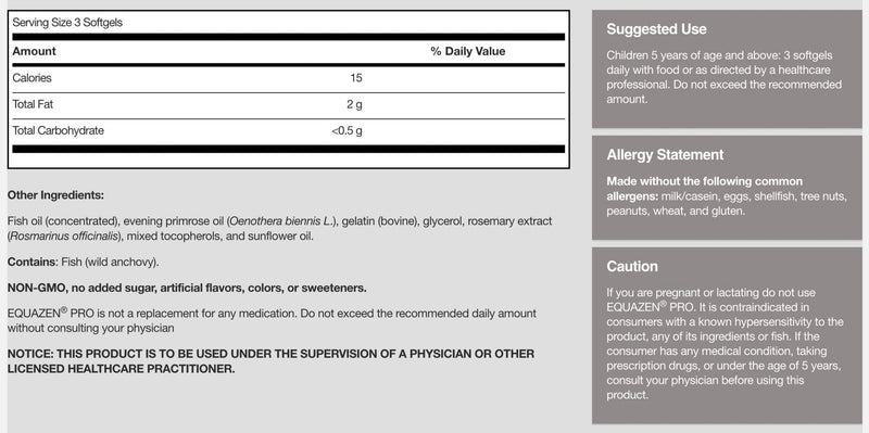 Klaire / SFI - Equazen Pro Softgels - OurKidsASD.com - 