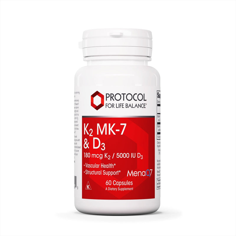 Protocol For Life Balance - K2 MK - 7 & D3 (180 mcg K2 / 5,000 IU D3 ) - OurKidsASD.com - 