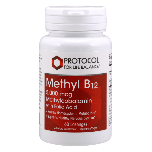 Protocol For Life Balance - Methyl B12 5,000mcg with Folic Acid - OurKidsASD.com - 