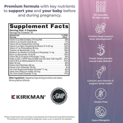 Kirkman - P2I™ Prenatal Multivitamin & Multimineral - OurKidsASD.com - #Free Shipping!#