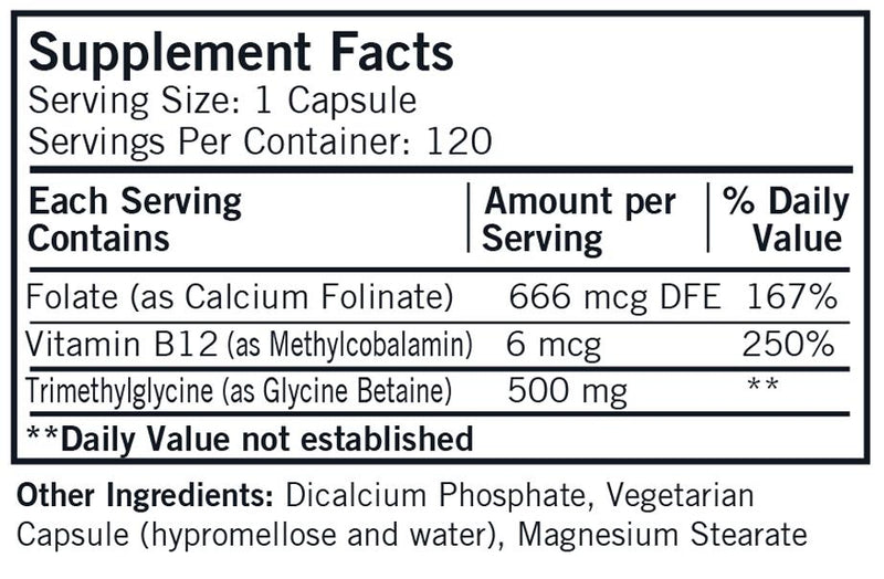 Kirkman - TMG 500mg with Folate & Methyl B - 12 (expires 02/2025) - OurKidsASD.com - 