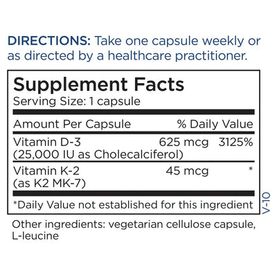 Metabolic Maintenance - Vitamin D - 3 25,000 IU with Vitamin K2 MK - 7 - OurKidsASD.com - #Free Shipping!#